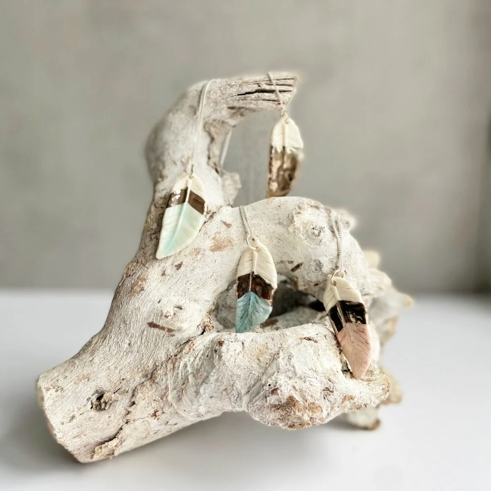 Feather Pendant Collection - Nicola Briggs Ceramics