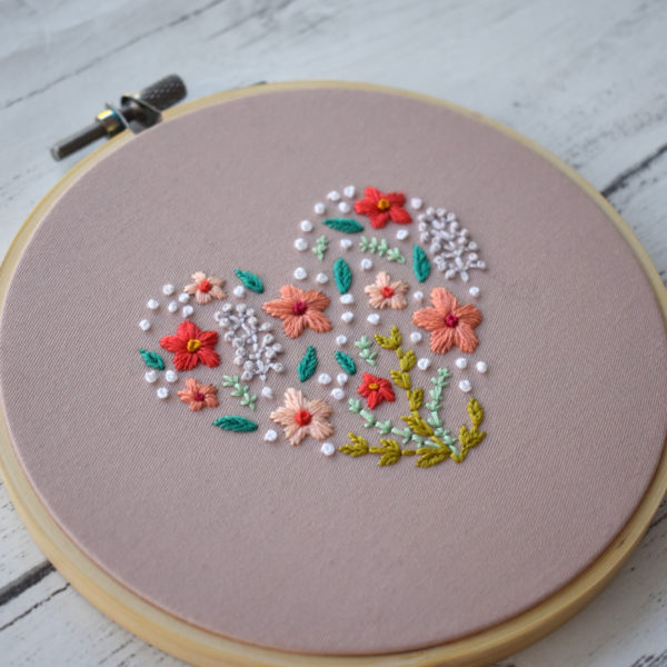 Jemma Marston Floral Heart Embroidery Hoop