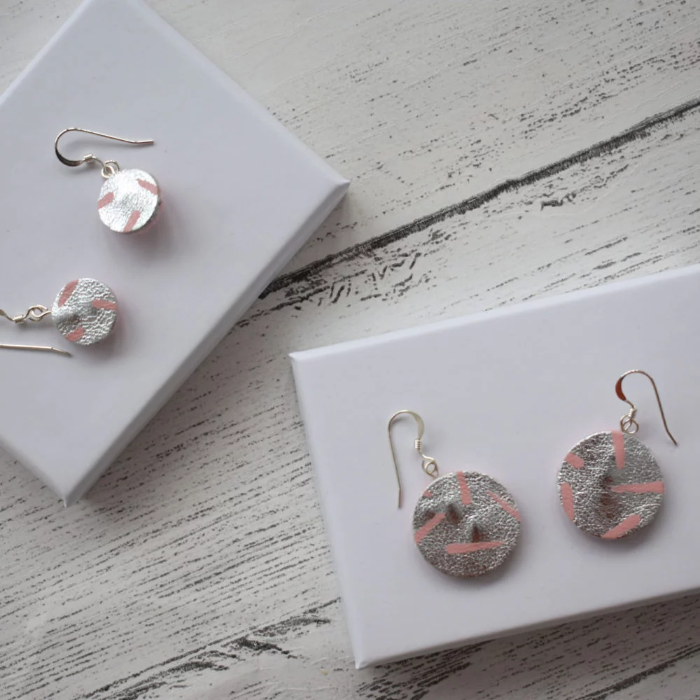 Jemma Marston Silver/Pink Leather Mini & Midi Hooks