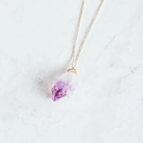 Lyon and Feather, Amethyst necklace