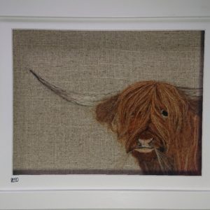 Adors, needle felt artist- highland cow. Pedddle