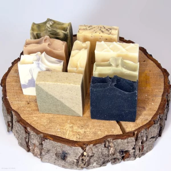 9 Goap Soaps on a log, Elizabeth Macbeth. Pedddle