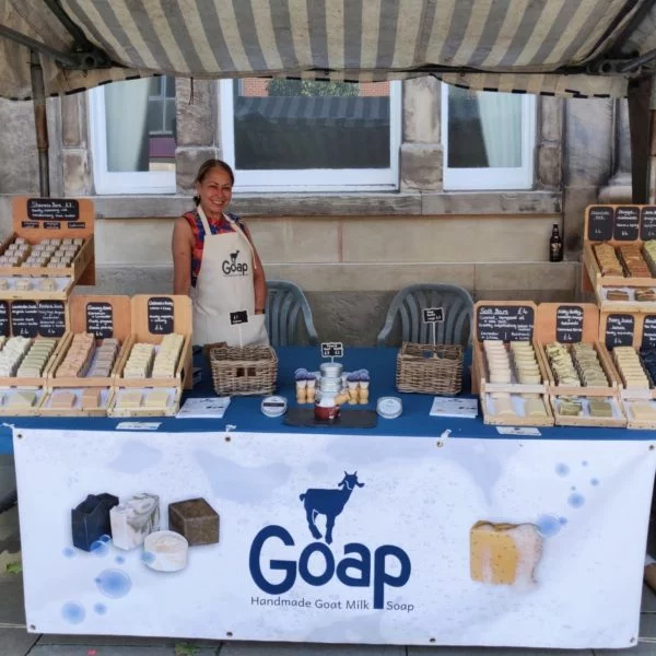 Goap market stall, Elizabeth Macbeth. Pedddle