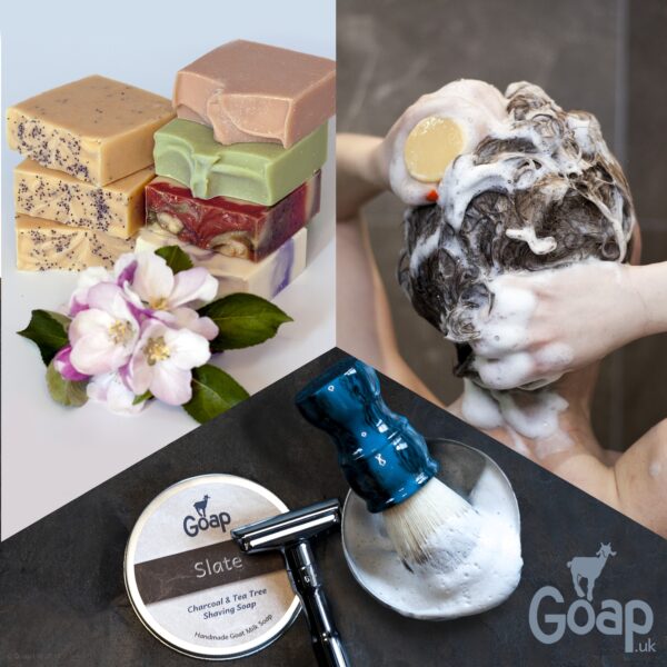 Goap soaps, shampoos and shaving soaps