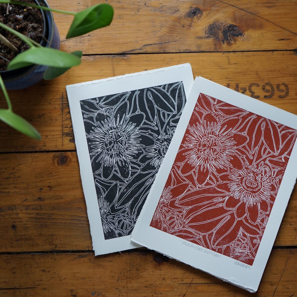 LDMDesign- Passiflora Caerulea in rust and black