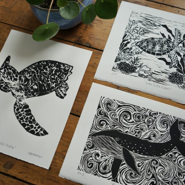 LDMDesign- Sea life original Linocut prints
