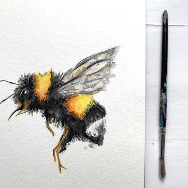 Bumble Bee watercolour original