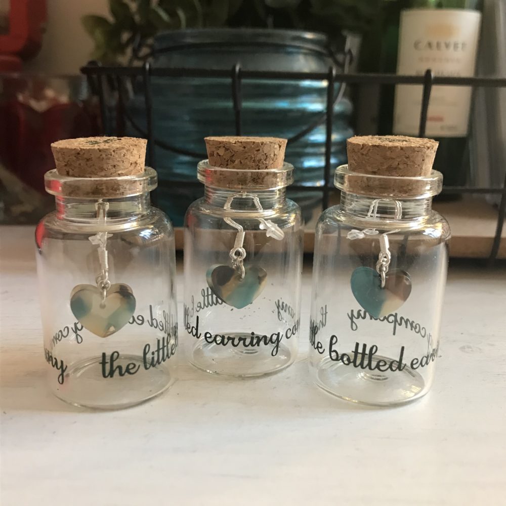 Little bottled earring Hearts