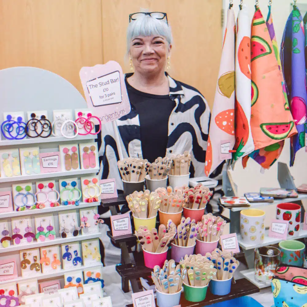Sare from the argentum design company at her stall