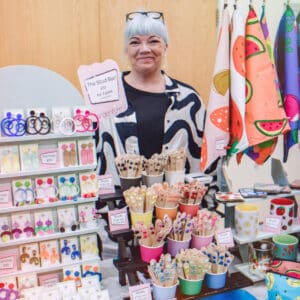 Sare from the argentum design company at her stall