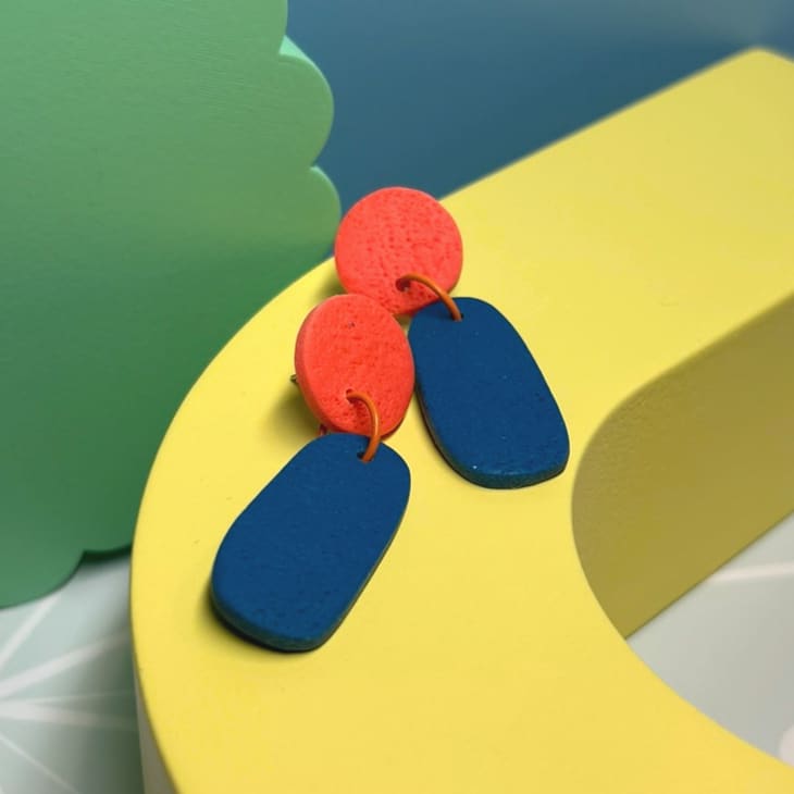 colour block earrings from the argentum design company