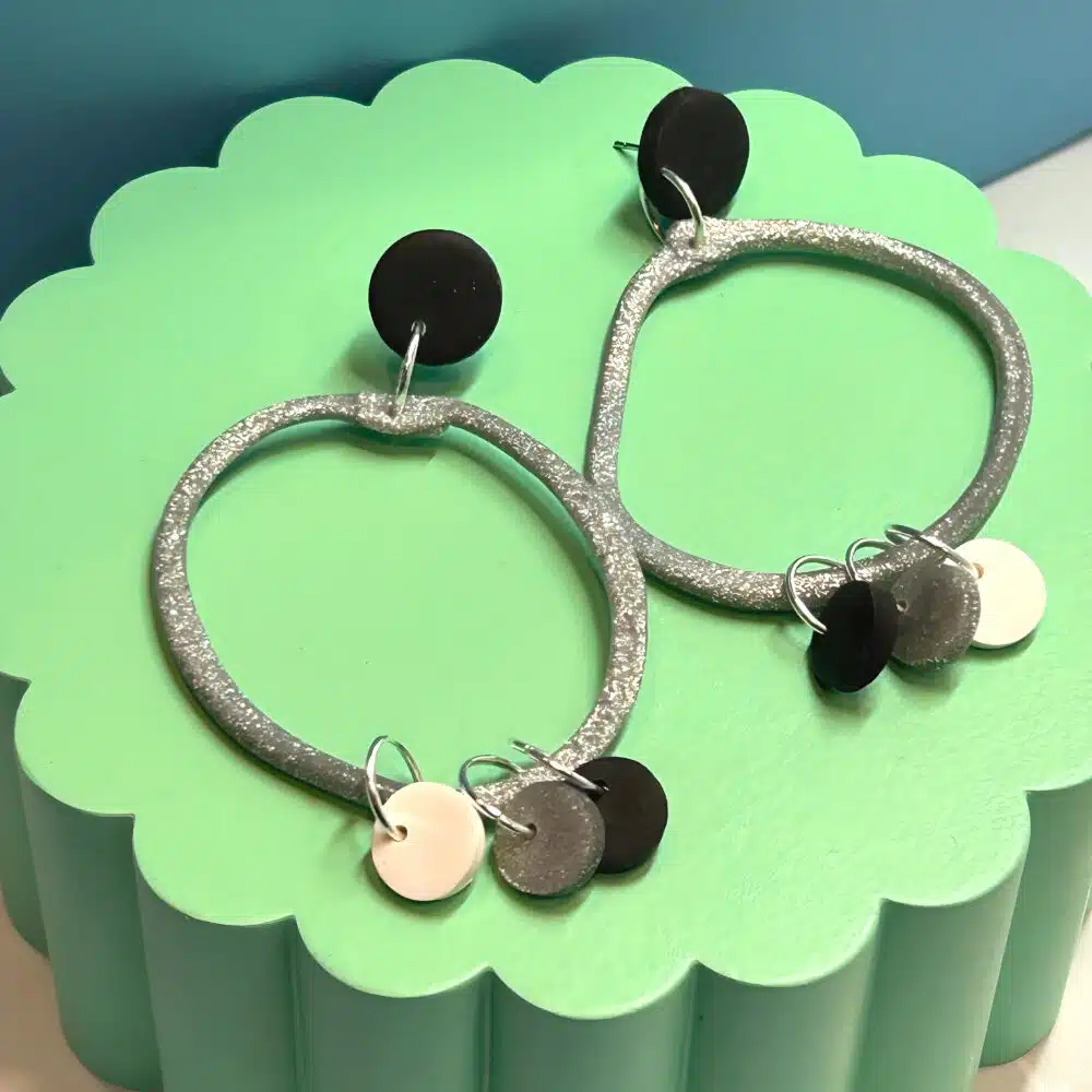 the argentum design company round dangly earrings