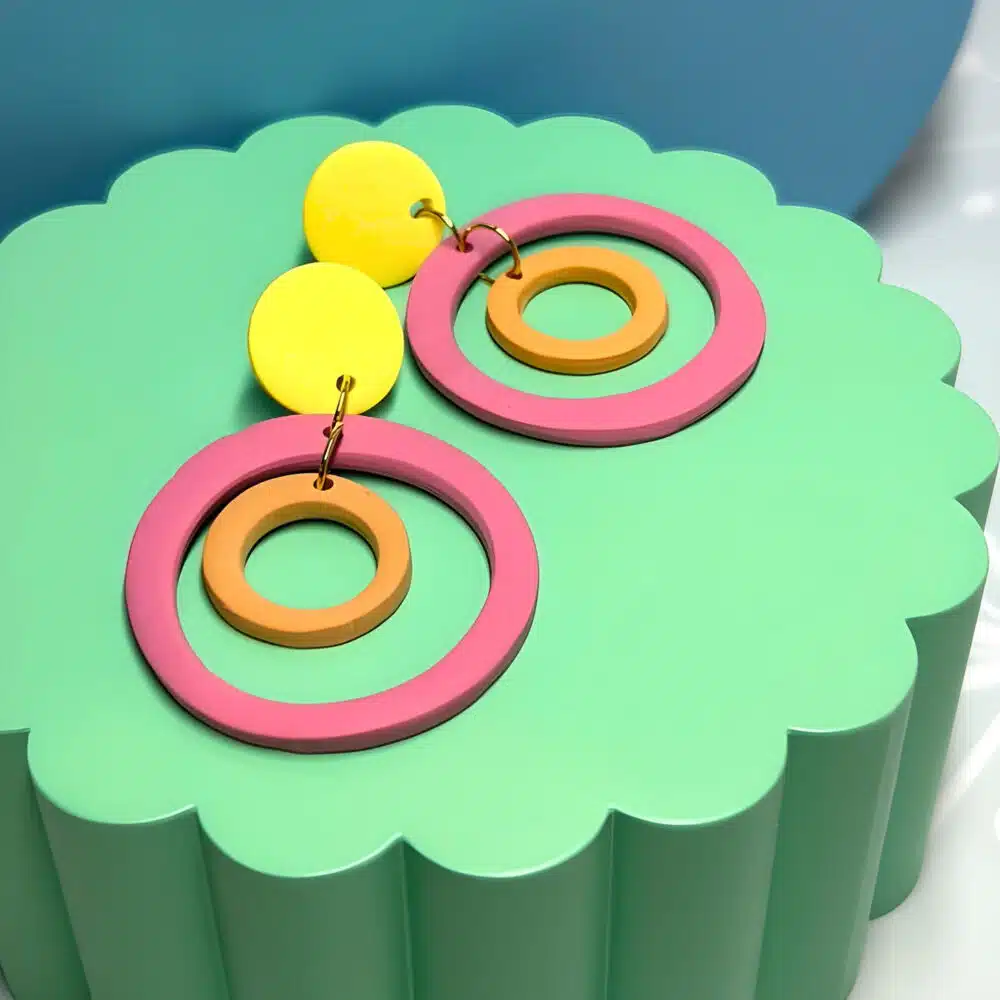 round colourful retro style hoops from the argentum design company