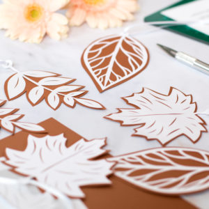 kppapercuts, Autumn leaves paper cutting kit