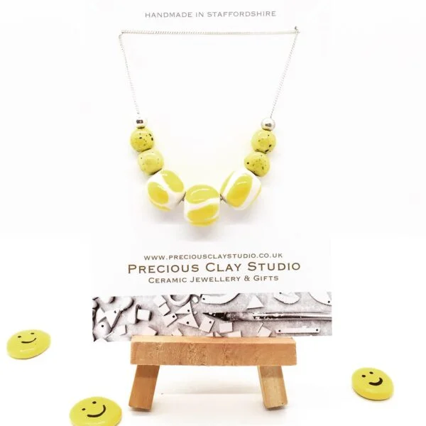 Precious Clay Studio, yellow beads necklace
