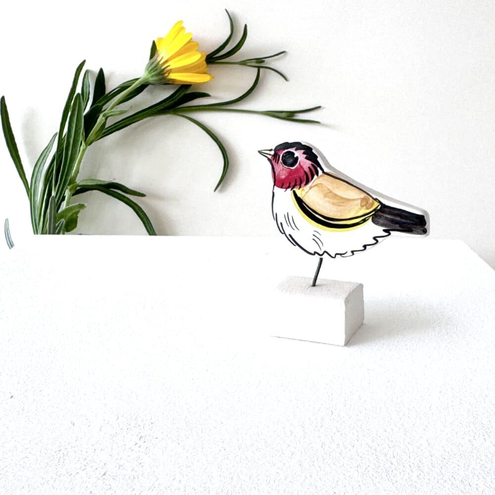 Goldfinch Ceramic Ornament Louise Crookenden Johnson