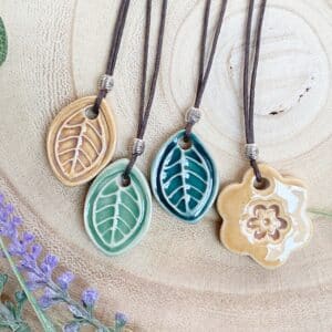 ceramic pendants by Laurel Tree Pottery