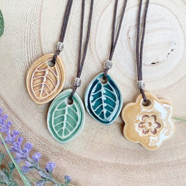ceramic pendants by Laurel Tree Pottery