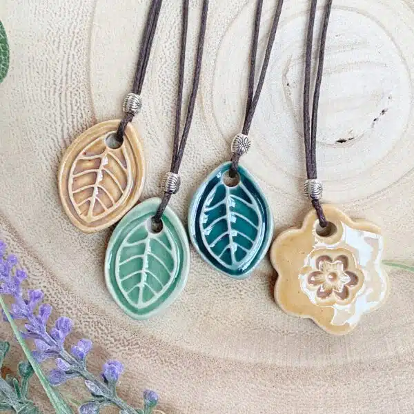 ceramic pendants by Laurel Tree Pottery