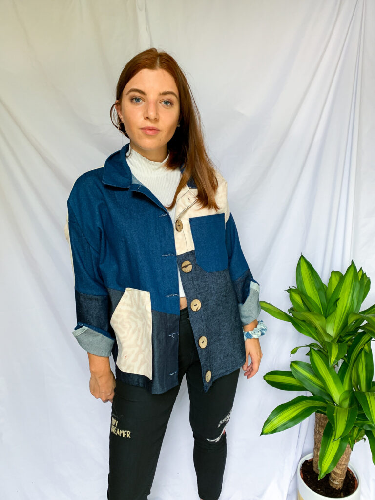 Wild Strings by Eleanor, panelled denim jacket with pockets