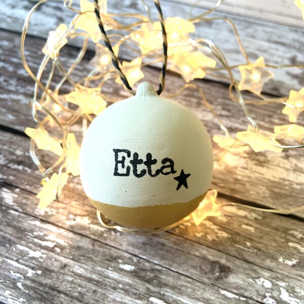 Custom hand stamped bauble