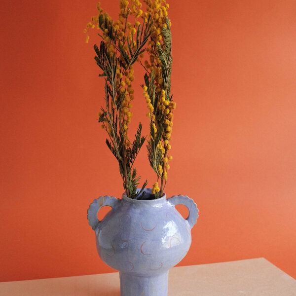 Victoria Ceramics, handmade stoneware purple vase