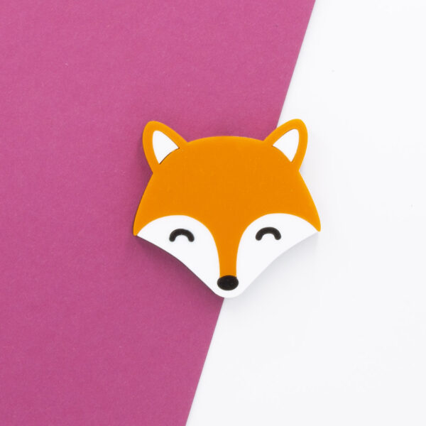 Zooniverse Designs, Acrylic fox brooch