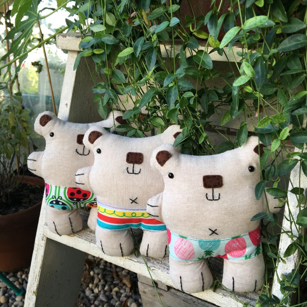 linen bears in pants
