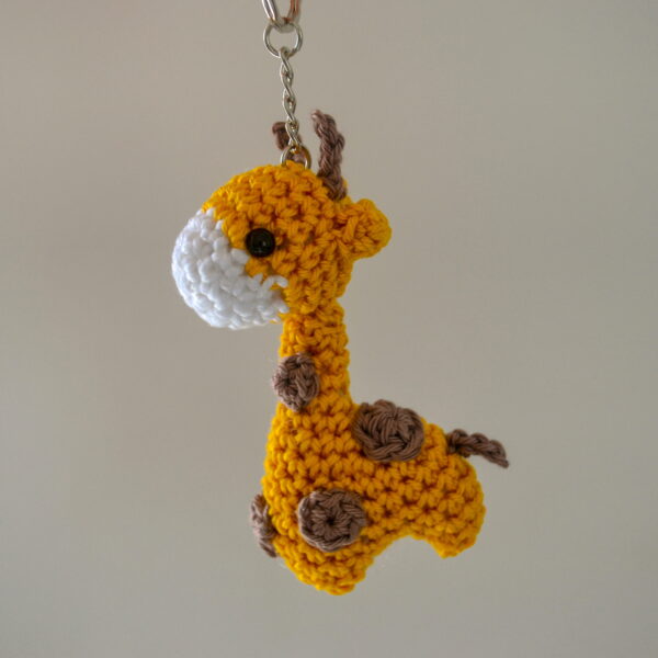 Little Smidge of Happiness, Cute Giraffe Crochet Keyring