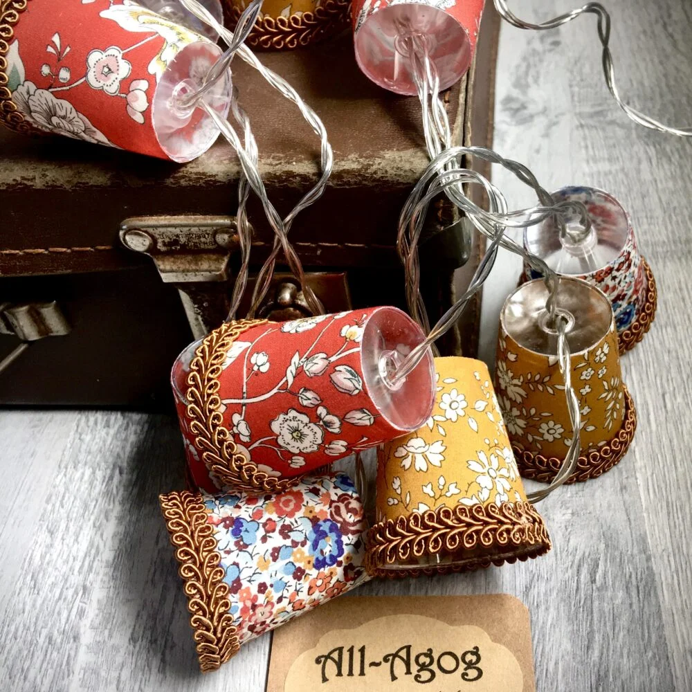 Mini lampshades in Liberty Ceremony and Capel