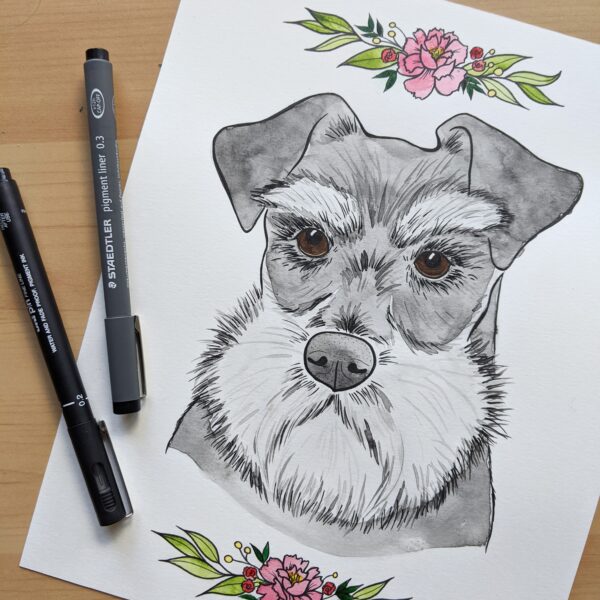 Art by Mr. Custom Dog Portrait