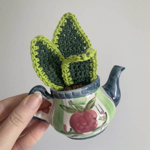 Little Smidge of Happiness Crochet plant teapot