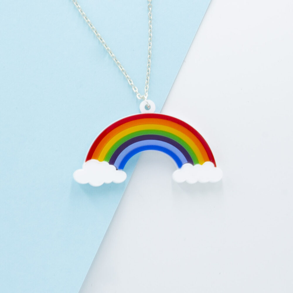 Zooniverse Designs, Rainbow and cloud necklace