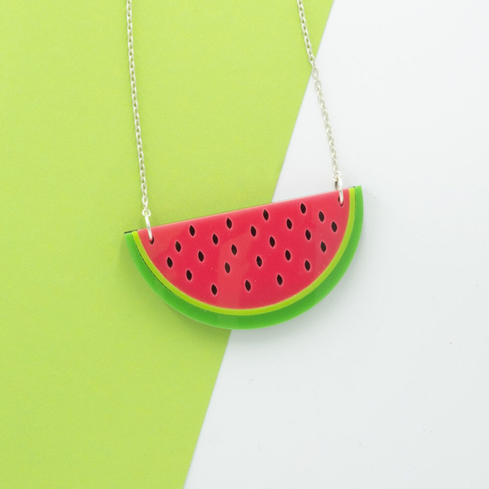 Zooniverse Designs, Watermelon Acrylic Necklace