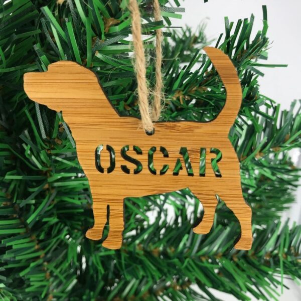 Zooniverse Designs, Personalised Dog Ornament Decoration