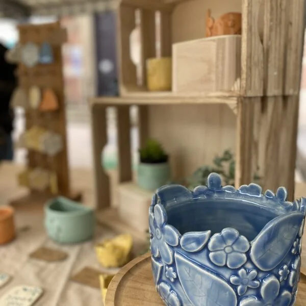 Ceramic stall at Castle Artisan Market