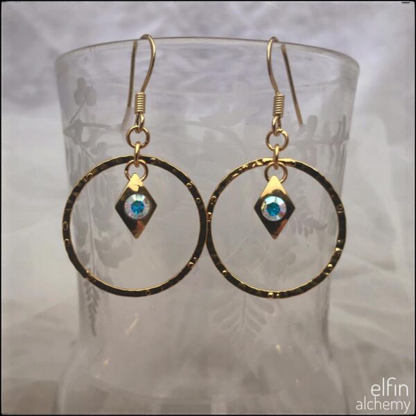 elfin alchemy gold hoop earrings