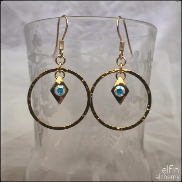 elfin alchemy gold hoop earrings