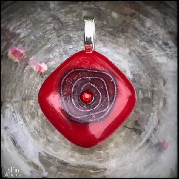 elfin alchemy cosmic spiral glass pendant