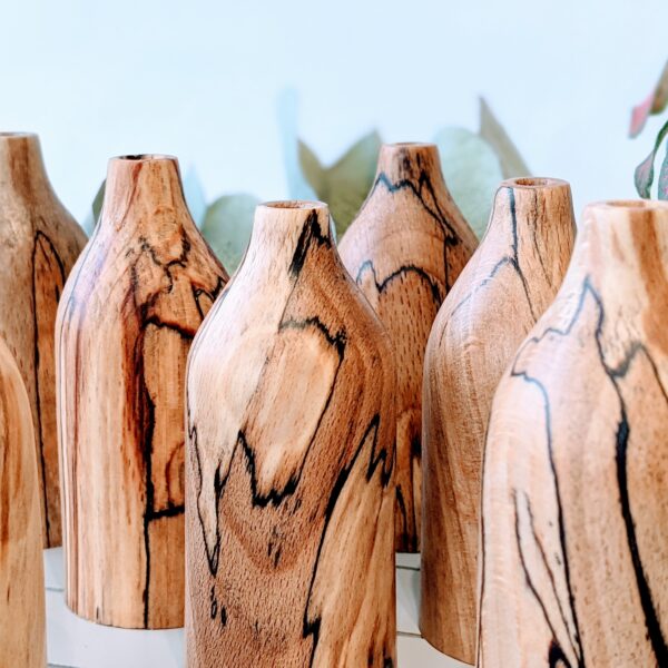 Something From The Turnery. Highly patterned Spalted Beech Bud Vase