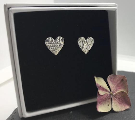 Rachelanne jewellery, Silver Heart studs