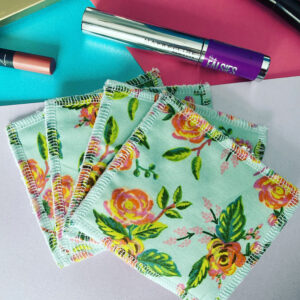 Miss Maisie Makes, reusable make up wipes, reusable pads with make up