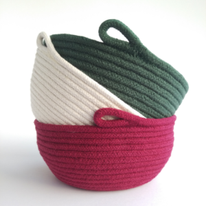 Coloured rope bowls