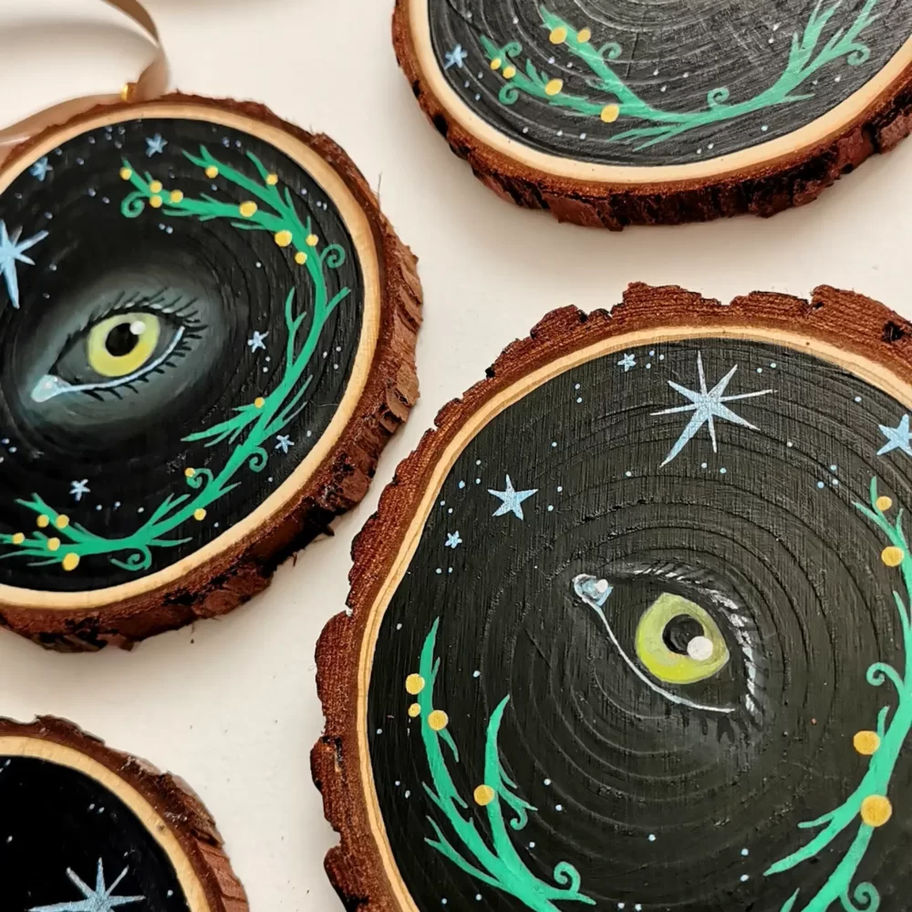 All Seeing Eye Hand Painted Artwork - Fallow Moon. Pedddle