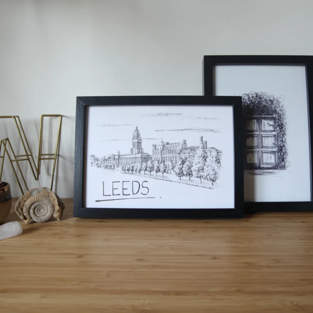 Leeds Skyline Wall Art Print