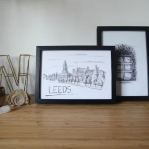 Leeds Skyline Wall Art Print