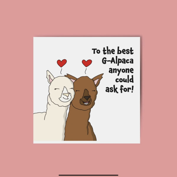 Alpaca Galentines Day Greeting Card