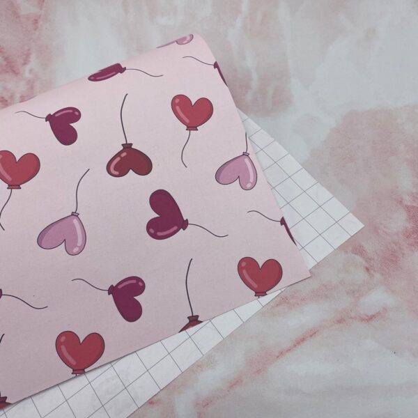 Pink and Red Heart shaped balloons as gift wrap