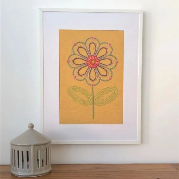 AdaBrown Designs Embroidered wall art.