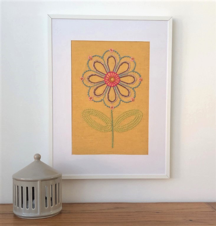 AdaBrown Designs Embroidered wall art.